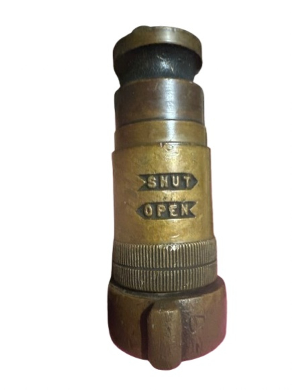 Vintage Brass Firefighting Shut/Open Valve nozzle  - Brass Finish